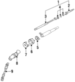 26062281 - Steering: Shaft Assembly for Oldsmobile: 88, LSS, Regency | Pontiac: Bonneville Image