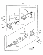 8970493011 - : Yoke, Front Flange Propeller Shaft for Honda Image