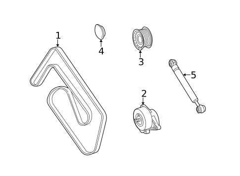 Belts & Pulleys for 2006 Mercedes-Benz S 500 #0