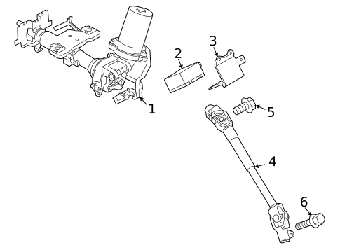 Steering Column Assembly for 2012 Nissan Cube #0