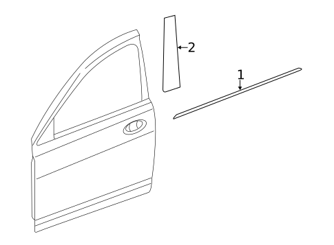 Exterior Trim - Front Door for 2014 Chrysler 200 #0