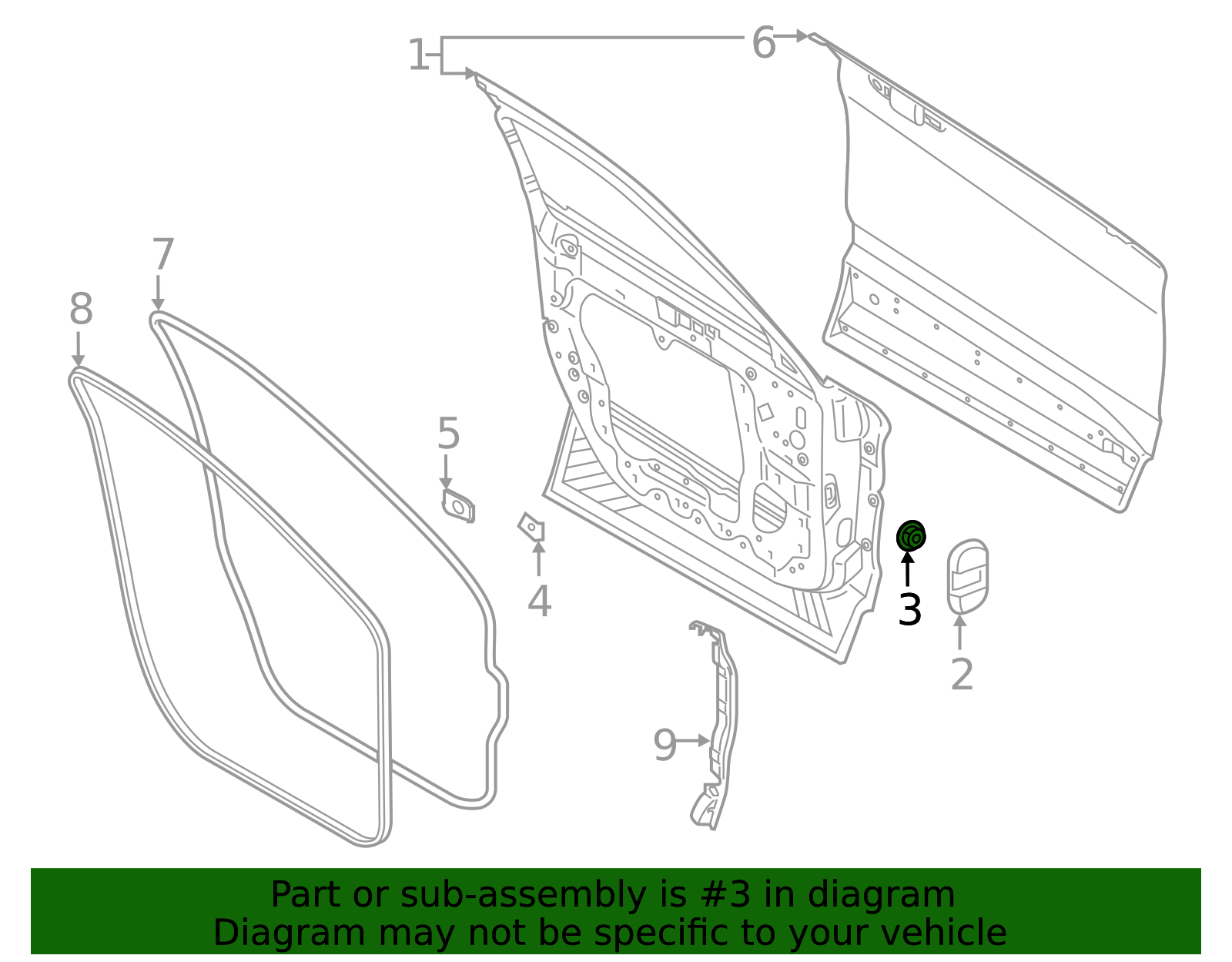 S442 Exterior Door Handle Nut W520111-S442 | OEM Parts Online