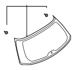 63011AE08B - Body: Lift Gate Glass for Subaru: Legacy, Outback Image
