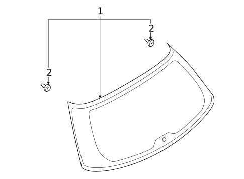 Glass - Lift Gate for 2004 Subaru Outback #0