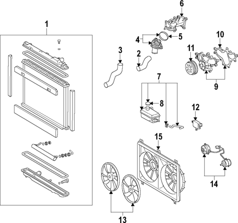 Radiator & Components for 2011 Lexus IS F #1