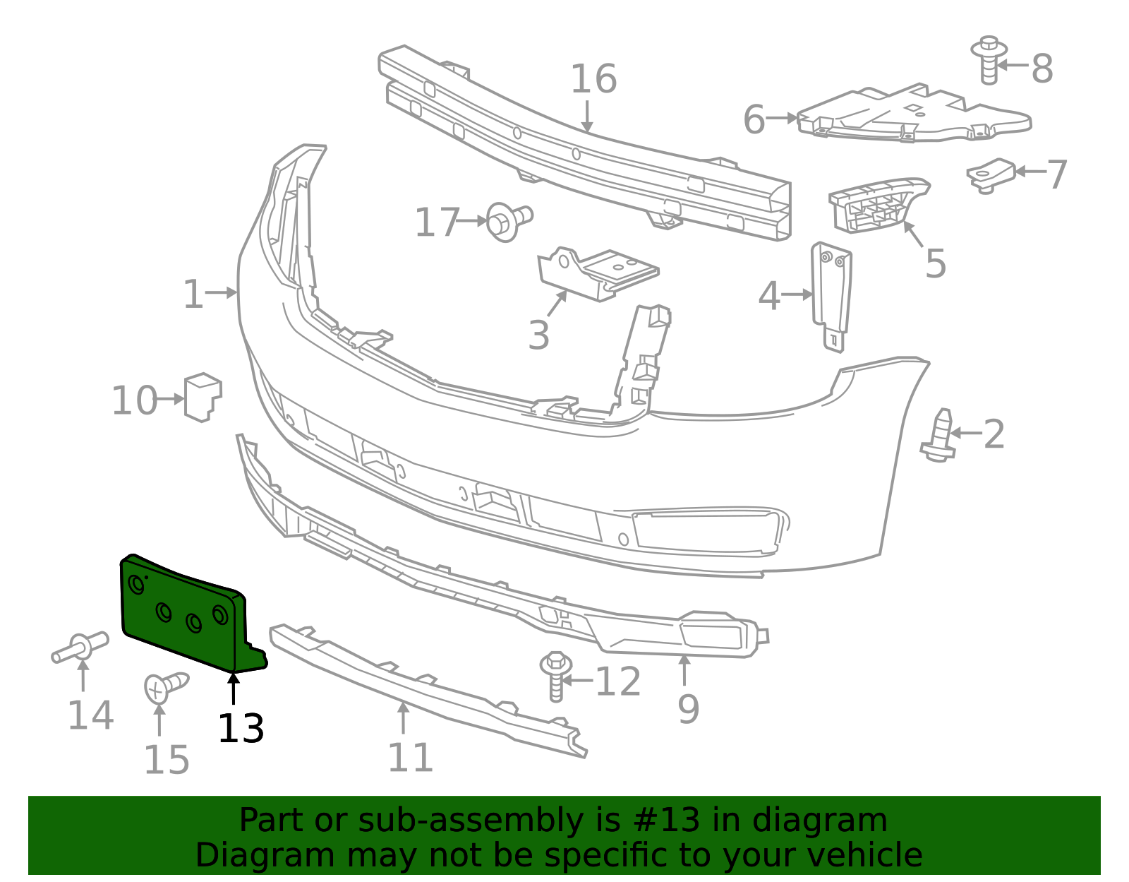 Chevrolet Tahoe License Plate Bracket (Front). W/O Z71. W/O - 84699405