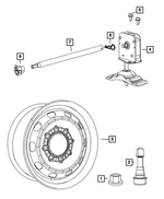 52021649AA - Wheels: Spare Tire Winch Tube Grommet for Mopar Image