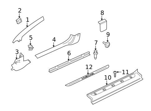 Interior Trim - Pillars for 2008 Jaguar XK #0