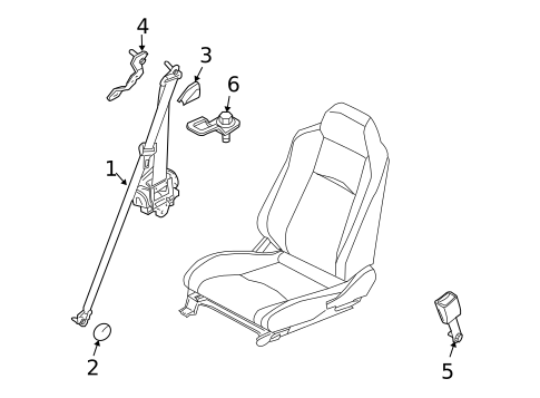 Seat Belt for 2009 Nissan 370Z #0