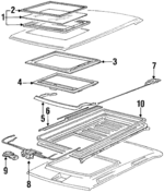 MB360243 - Body: Glass Assembly for Mitsubishi: Galant, Sigma Image