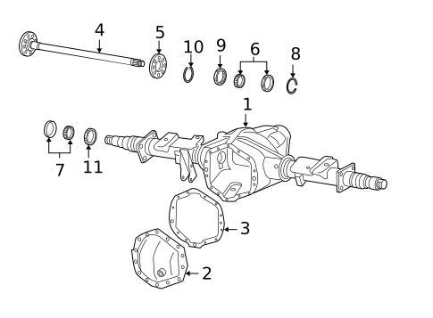 Axle Housing for 2007 Chevrolet Silverado 1500 Classic #1