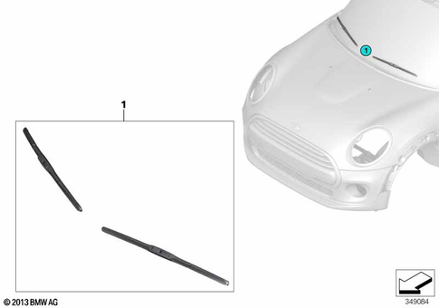 Windshield Wiper Syst / Head Lamp Cleaning for 2017 Mini Cooper SE ALL4 #5