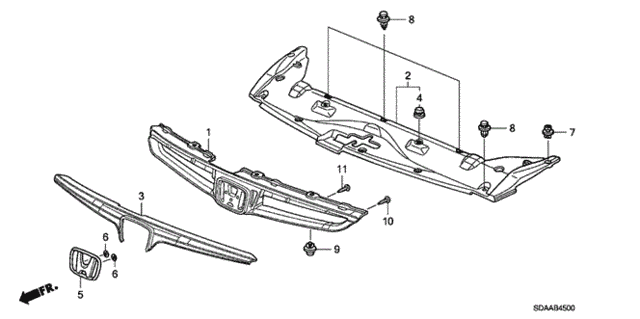 Front Grille for 2007 Honda Accord #0
