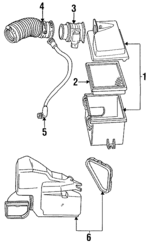 F2DZ9600B - Engine: Air Cleaner for Ford: Taurus | Mercury: Sable Image
