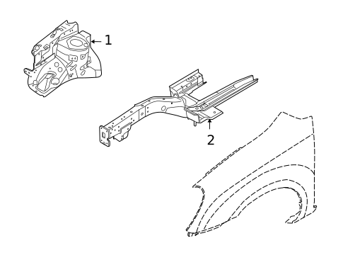 Structural Components & Rails for 2009 Kia Rondo #0