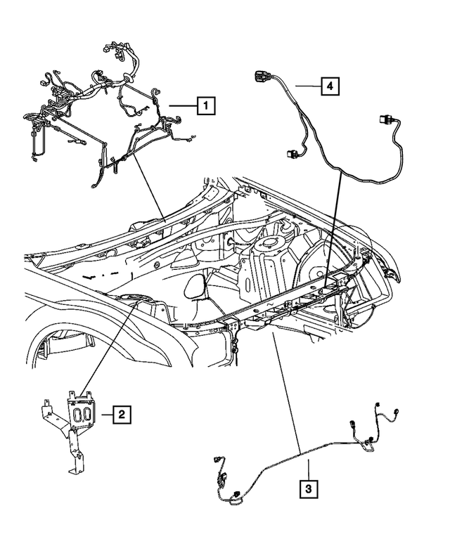68251008AC - : Headlamp To Dash Wiring for Mopar Image