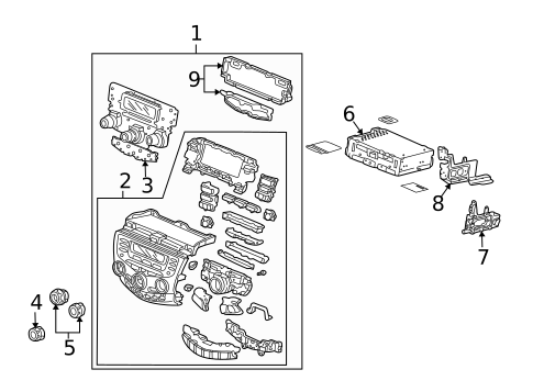 Instrument Panel Components for 2005 Honda Accord #6