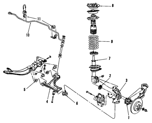 Suspension Components for 1986 Pontiac Sunbird #0