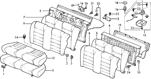 Rear Seat for 1988 Honda Accord #0
