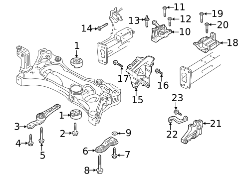 Engine & Trans Mounting for 2019 Volkswagen Jetta #1