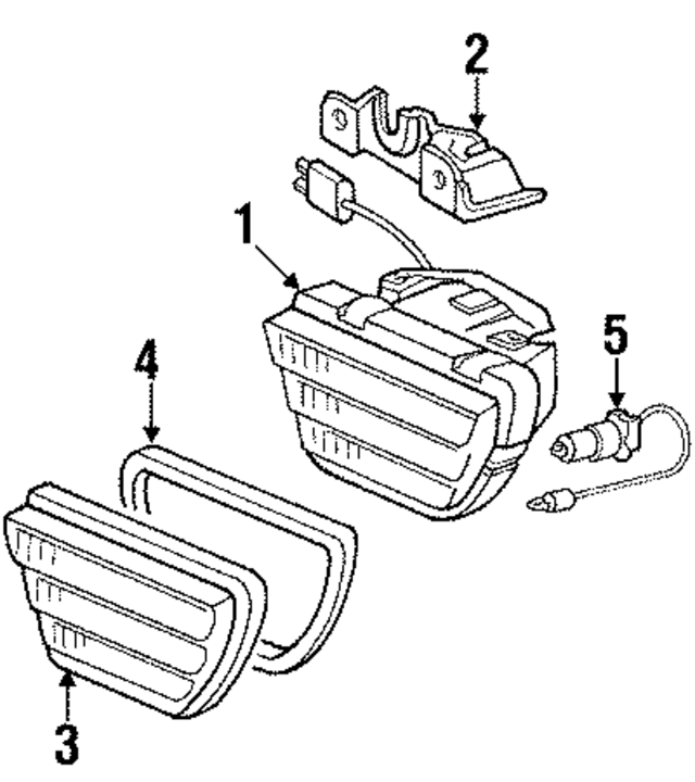 1268260714 - Electrical: Fog Lamp Assembly Mount Bracket for Mercedes-Benz Image