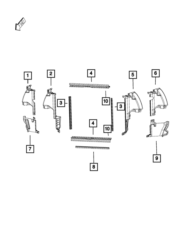 68085804AA - : Radiator Side Air Seal, Right for Mopar Image