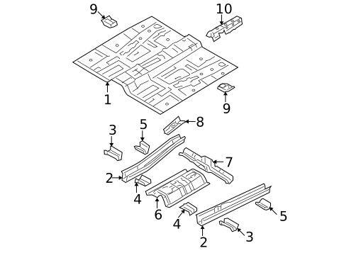 Floor for 2009 Hyundai Santa Fe #0