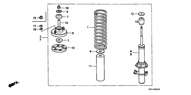 Front Shock Absorber for 1988 Honda CRX #0