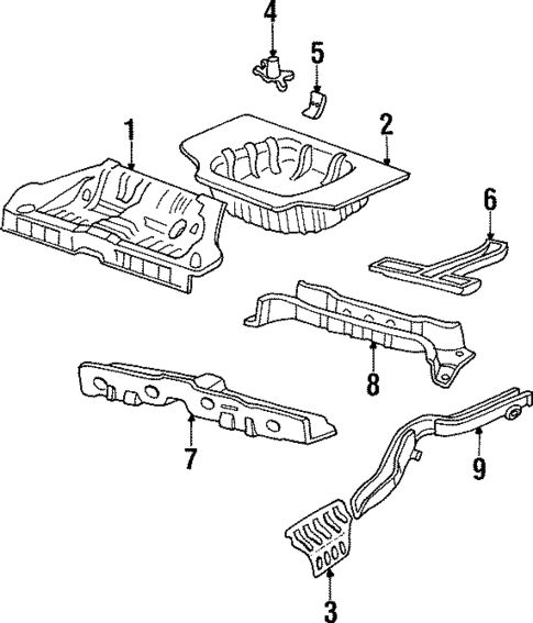Rear Floor & Rails for 1997 Hyundai Sonata #0