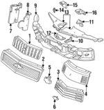 10082601 - Body: Grille for Chevrolet: Lumina Image