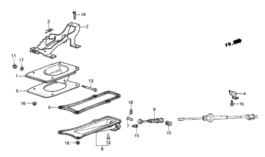 Select Lever Bracket for 1985 Honda Civic #0