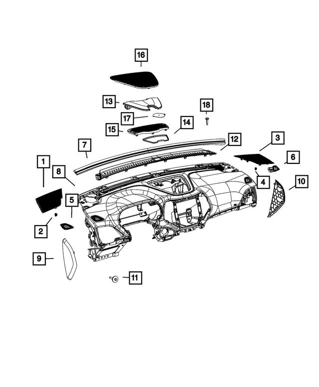 « 1WF95DX9AB – Interior Trim : Dégivrage Grille pour Mopar Image »