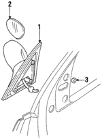 JF52PX8 - Body: Mirror Assembly for Chrysler: Concorde, LHS, New Yorker | Dodge: Intrepid Image