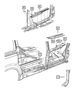 ZR41DX9AE - Interior Trim: Cowl Side Trim Panel, Left for Mopar Image