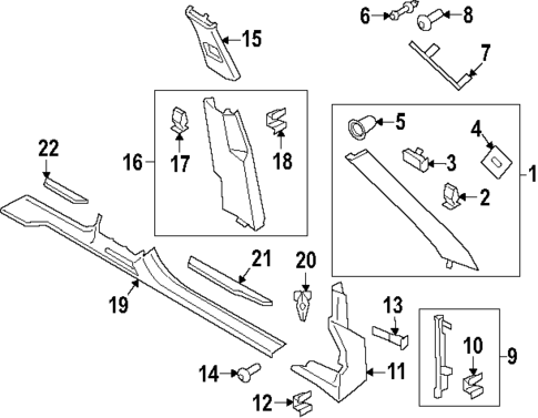 Interior Trim - Pillars for 2024 Porsche Cayenne #0