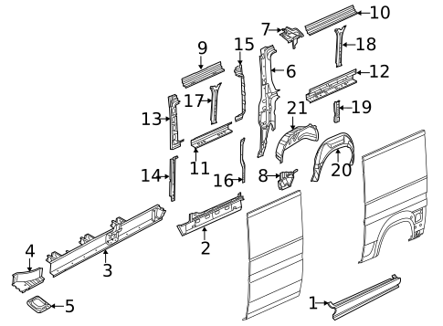 Inner Structure for 2019 Ram ProMaster 2500 #7