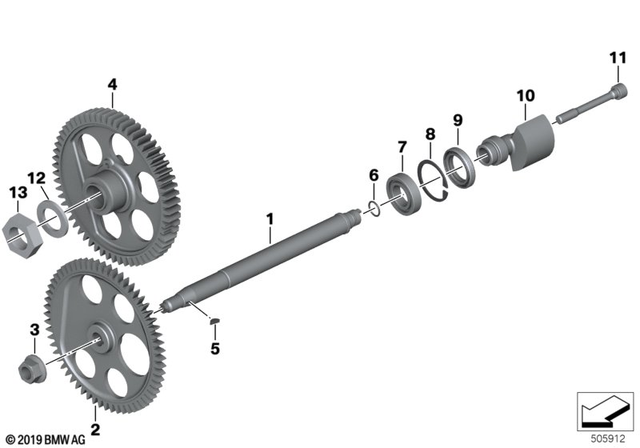 11277710841 - Engine: Compensating Shaft -  for BMW-Motorrad Image image