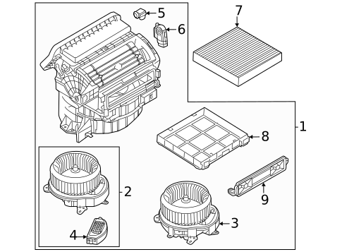 Blower Motor & Fan for 2020 Land Rover Defender 90 #0