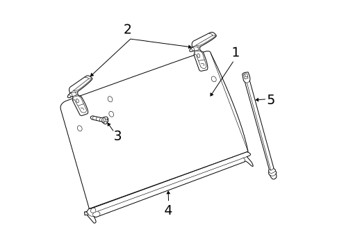 Glass - Lift Gate for 2018 Jeep Wrangler JK #0