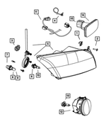 68082500AA - Electrical: Headlamp Mounting Clip for Mopar Image