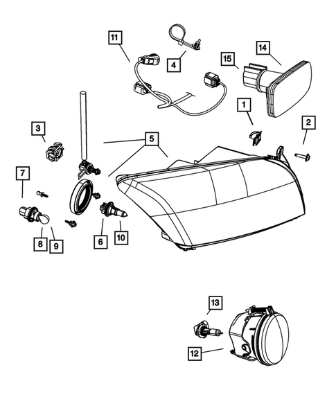 Lamps-Interior and Exterior for 2012 Dodge Caliber #1