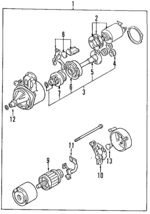 M162840D - Electrical: Starter for Mitsubishi Image