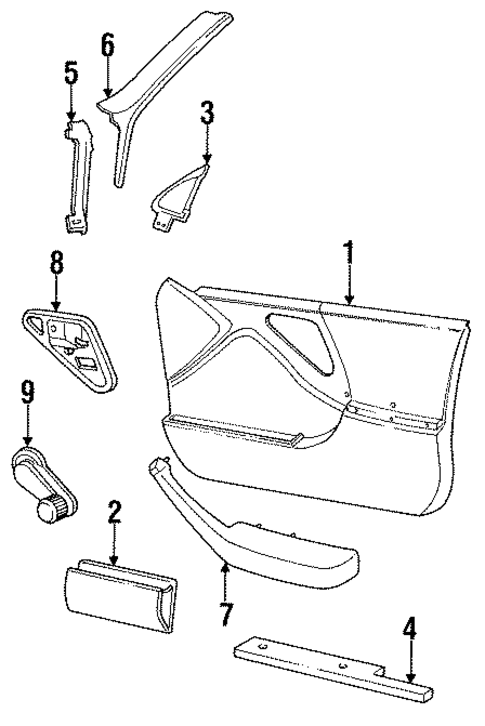 Interior Trim for 1992 Chevrolet Corsica #0