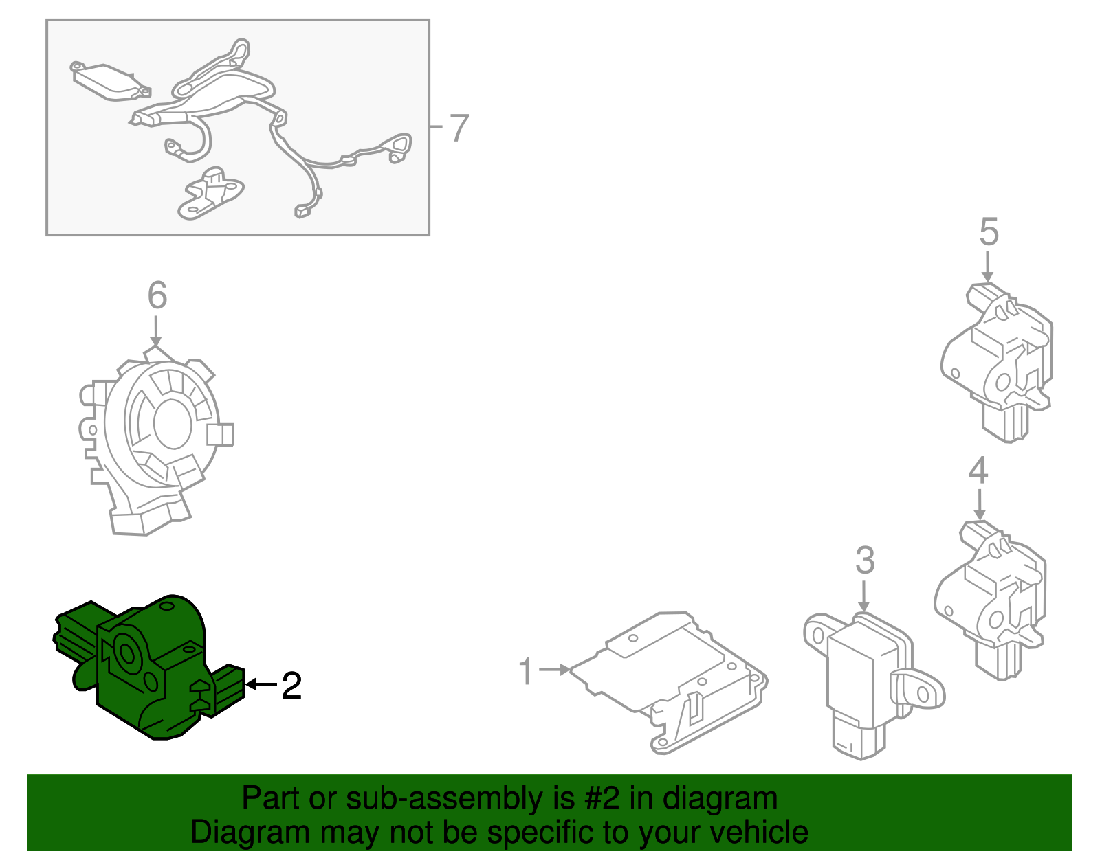 Air Bag Impact Sensor - Nissan (K8581-5RA0A)