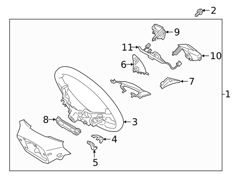 Steering Wheel & Trim for 2020 Hyundai Elantra #1