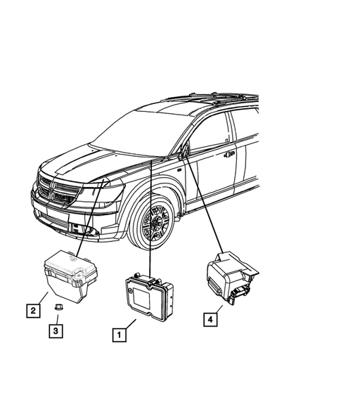 Keys, Modules and Engine Controllers for 2009 Dodge Journey #3