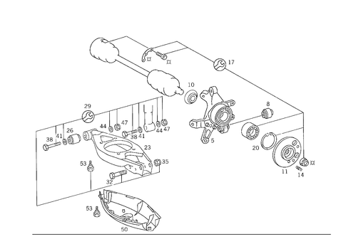 Rear Axle Mount for 1993 Mercedes-Benz 600SL #0
