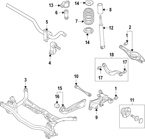Rear Suspension for 2022 Volkswagen Jetta #0