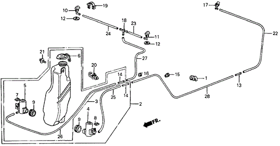 Windshield Washer for 1984 Honda Civic #0