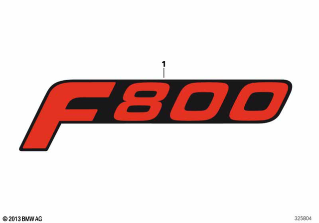51148542333 - : Emblem 'F800 Black/Red' for BMW-Motorrad Image